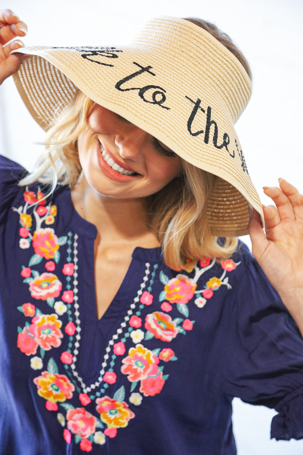 Take To the Sand Straw Visor Hat