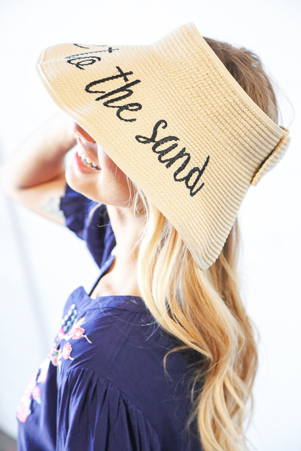 Take To the Sand Straw Visor Hat