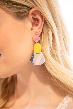 Sunbeam Vertical Paint Wash Dangle Earrings