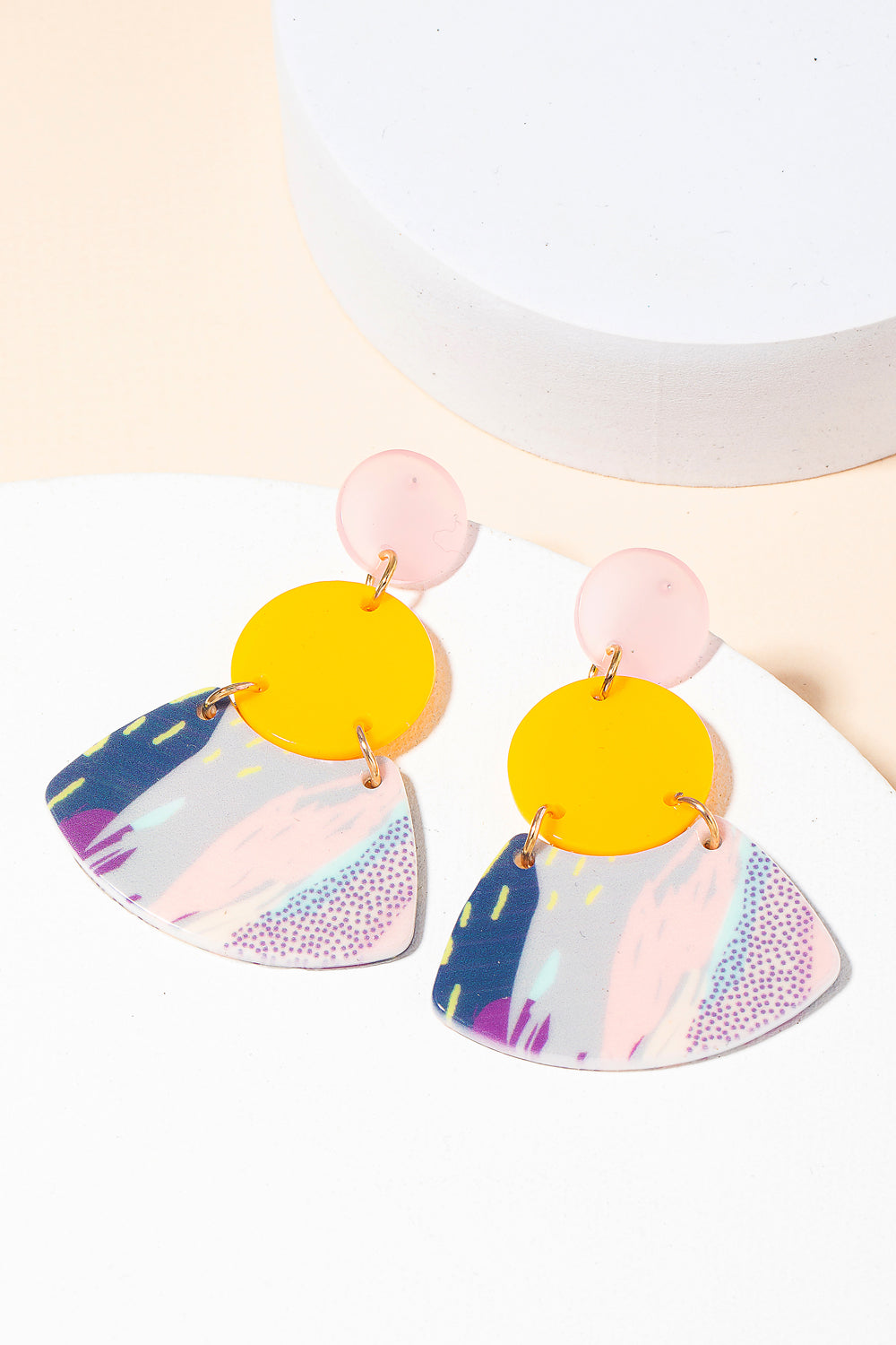 Sunbeam Vertical Paint Wash Dangle Earrings