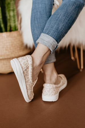 Not Rated Maya Sneakers in Cream Leopard