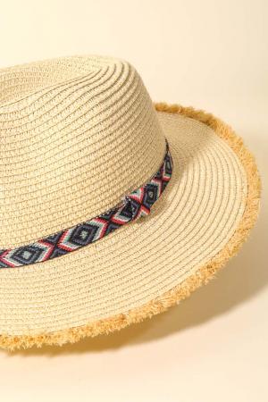 Braid Me Beautiful Straw Frayed Fashion Hat