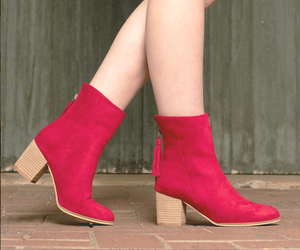 Corkys Boujee Booties in Red