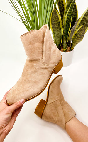 Corkys Spill The Tea Booties in Beige