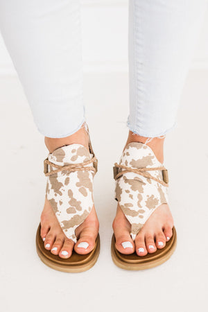 Very G Angelika Sandal in Tan Cow