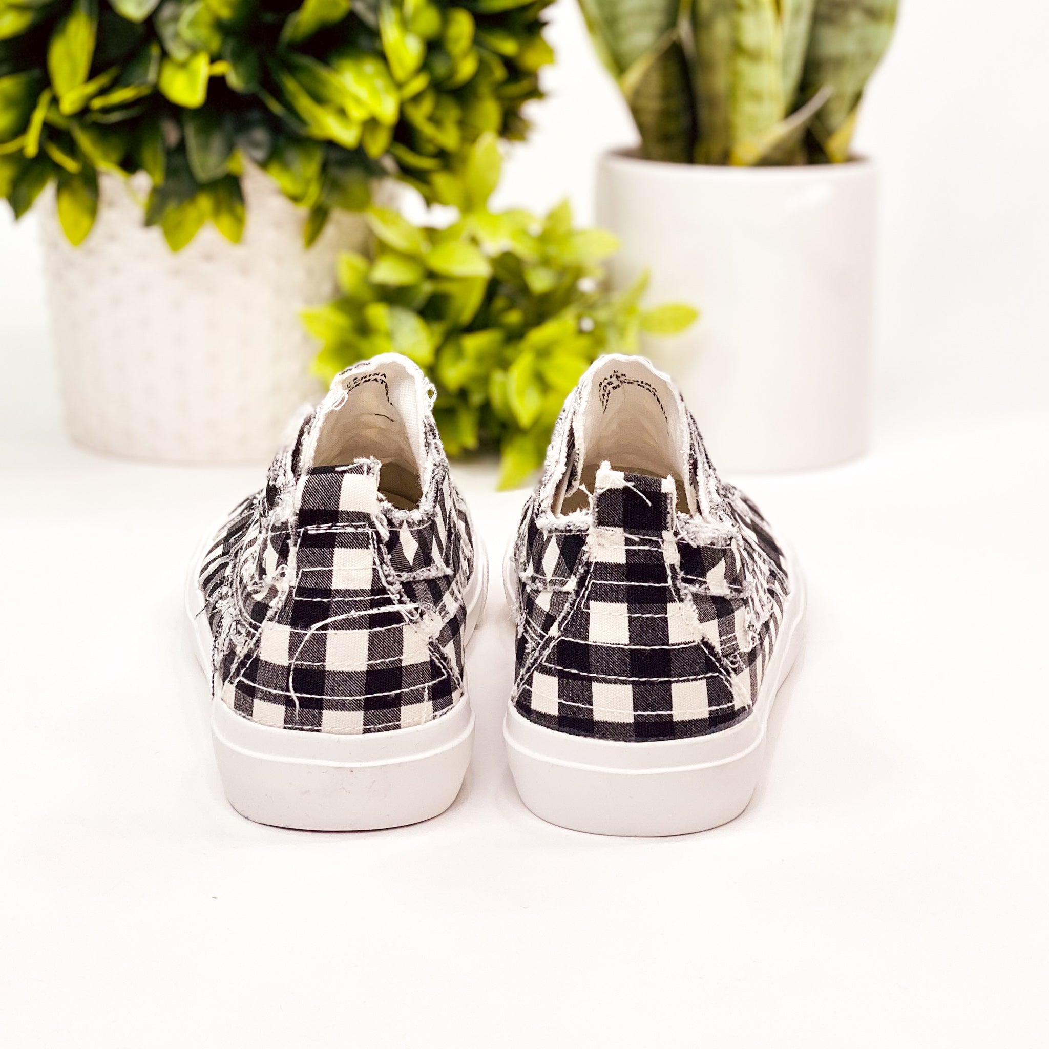 Corkys Babalu Sneaker in Black Gingham