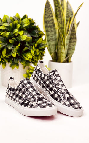 Corkys Babalu Sneaker in Black Gingham