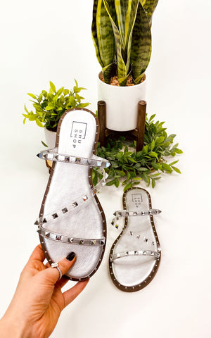 Shu Shop Belara Studded Sandal in Silver