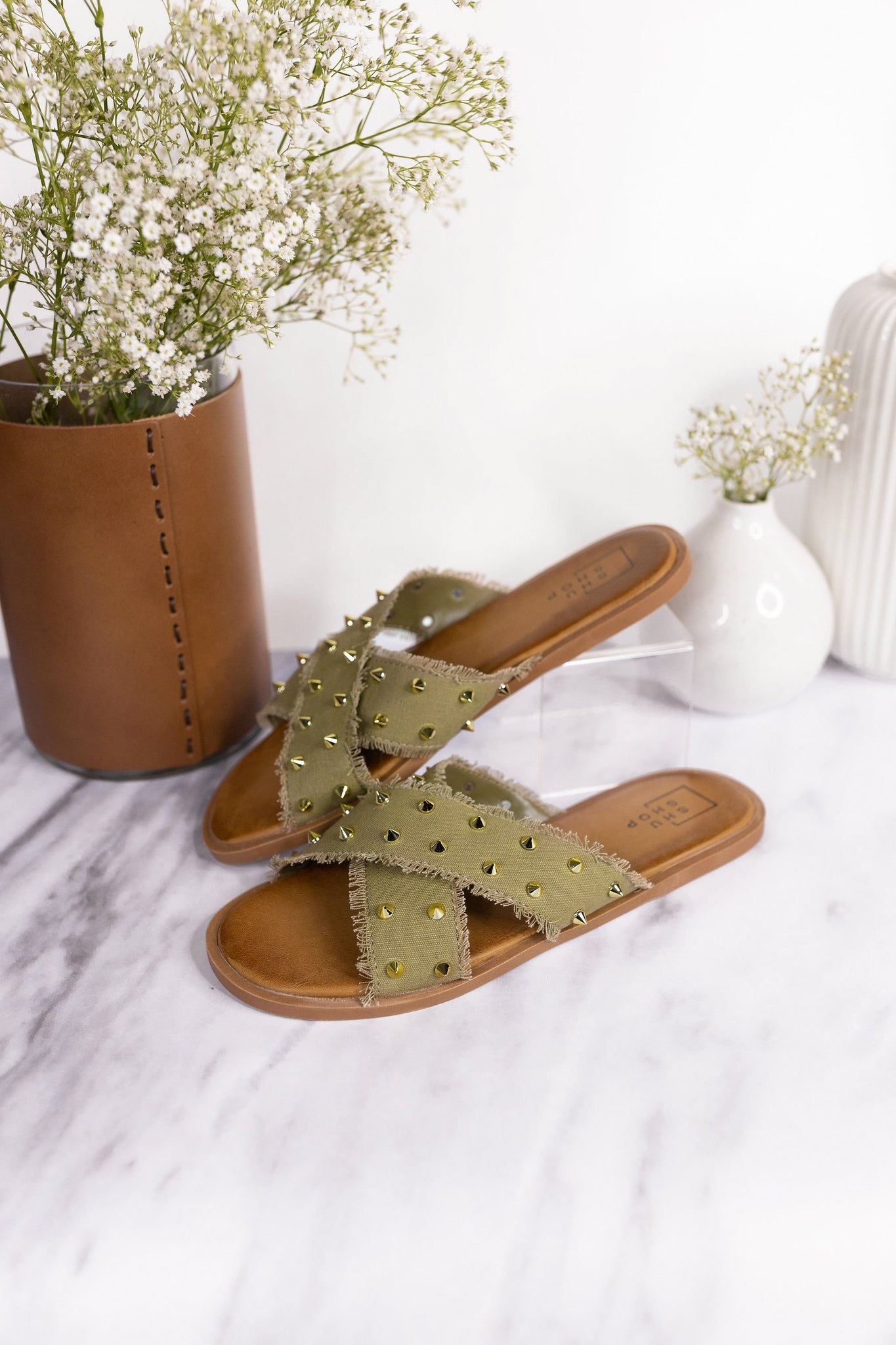Shu Shop Berta Sandal in Olive