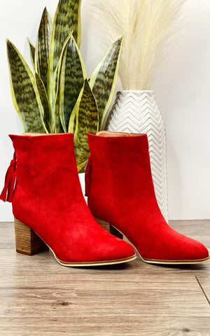 Corkys Boujee Booties in Red