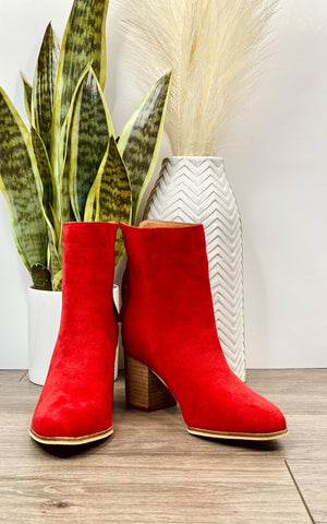 Corkys Boujee Booties in Red