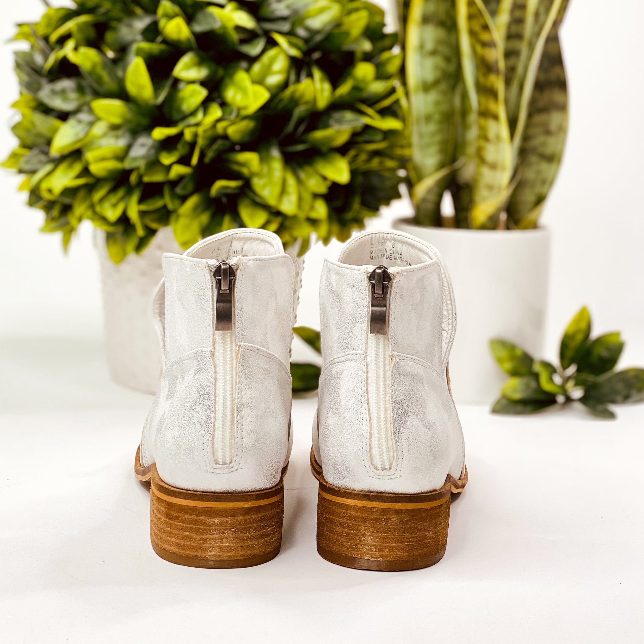 Corkys Curry Bootie in Metallic White