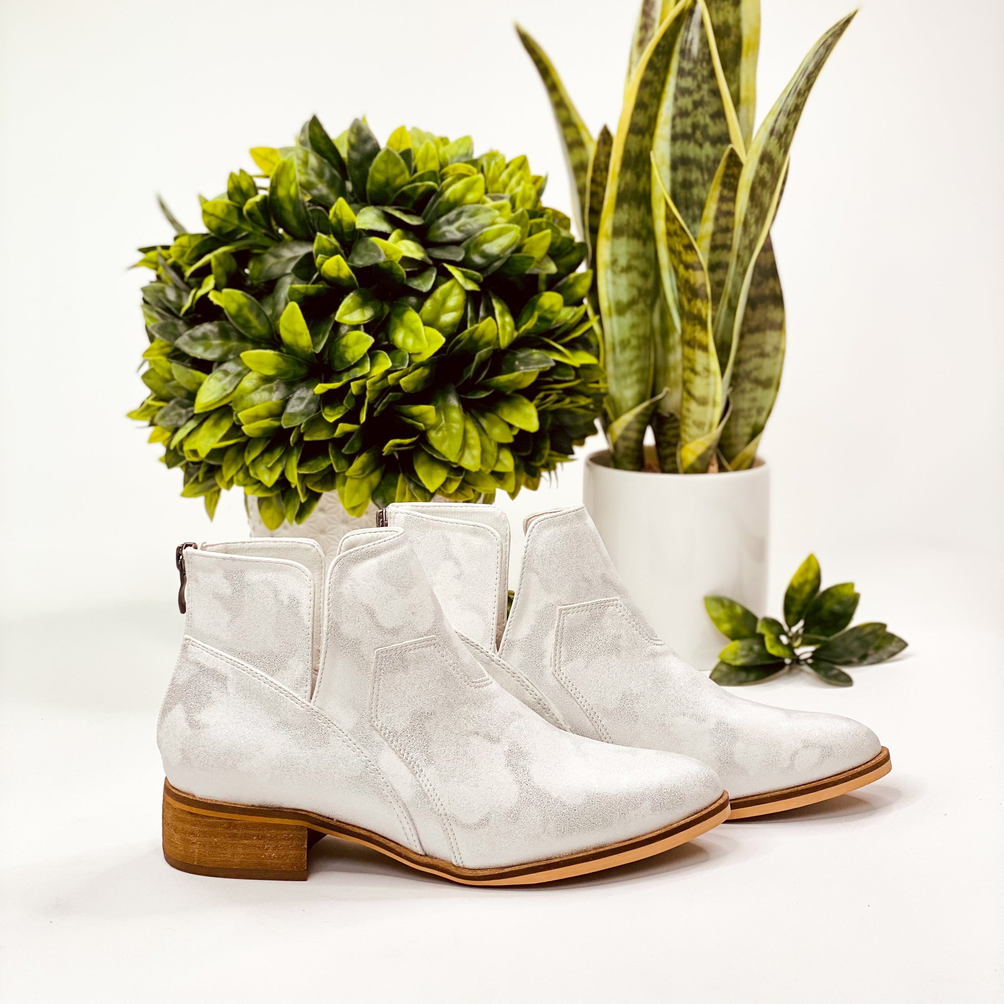 Corkys Curry Bootie in Metallic White