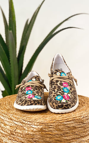 Gypsy Jazz Flo Sneaker in Tan Leopard