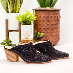 Matisse Gatsby Rhinestone Mule in Black