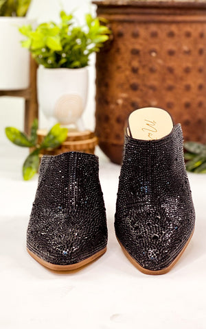 Matisse Gatsby Rhinestone Mule in Black