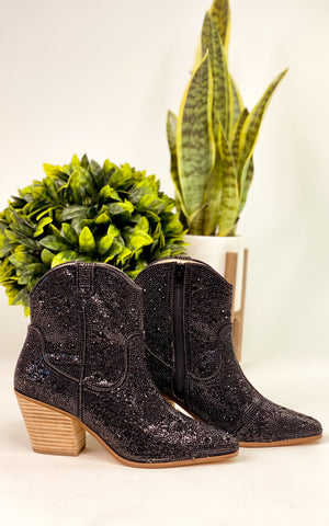 Matisse Harlow Rhinestone Bootie in Black