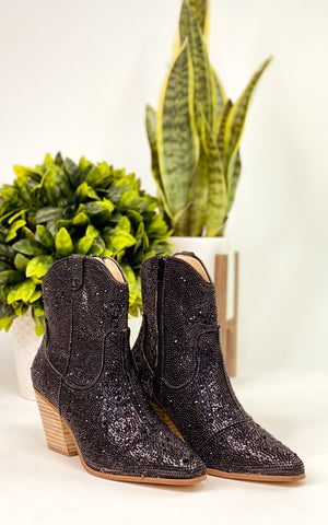 Matisse Harlow Rhinestone Bootie in Black