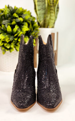 Matisse Harlow Rhinestone Bootie in Black