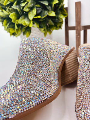 Matisse Gatsby Rhinestone Mule in Clear