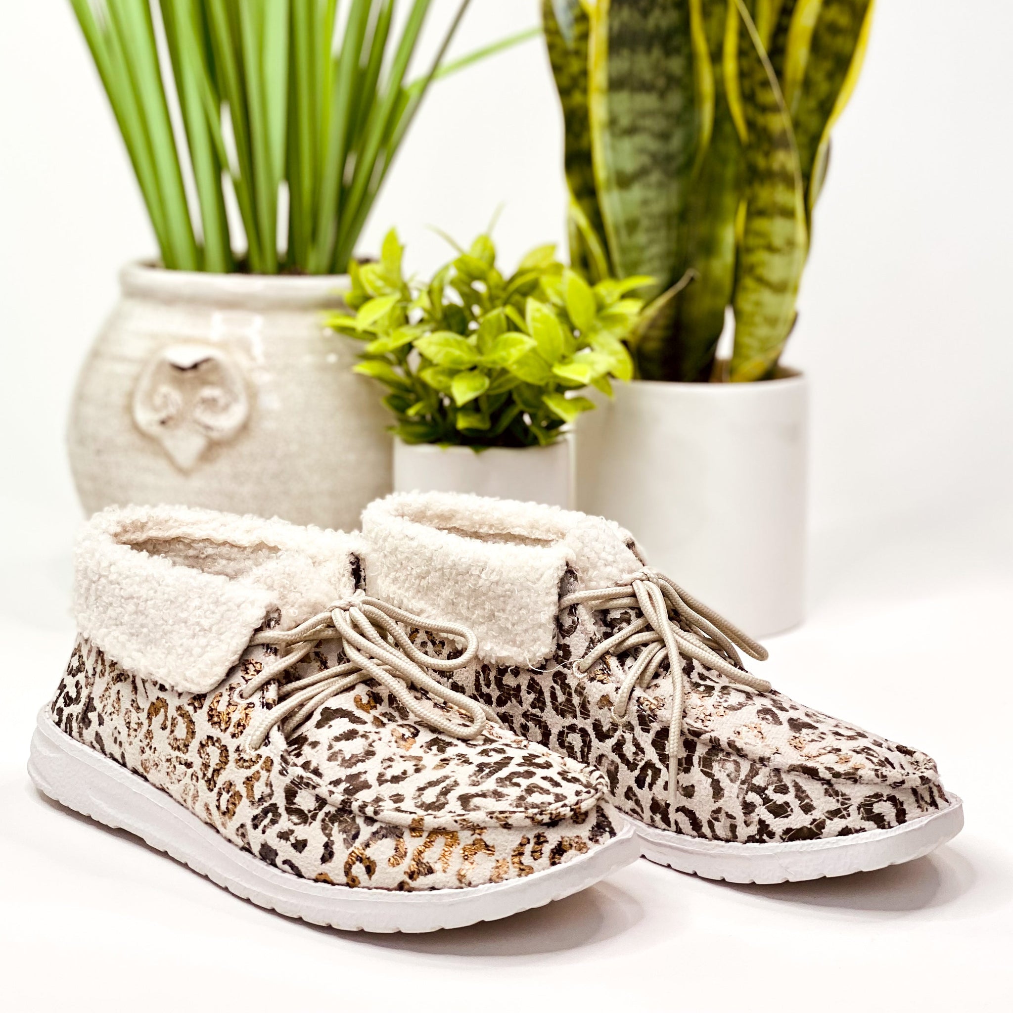 Gypsy Jazz Jazlyn Sneakers in Cream Leopard