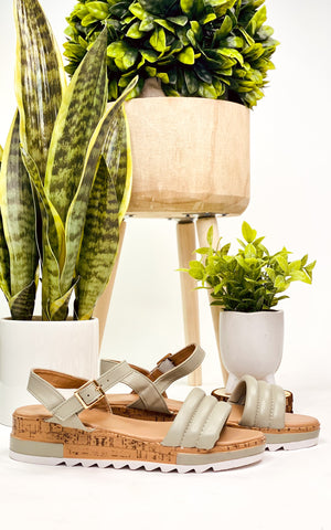 Qupid Jecca Sandal in Sage