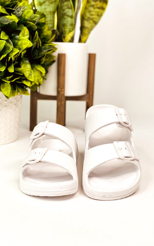 Qupid Lennie Slides in White