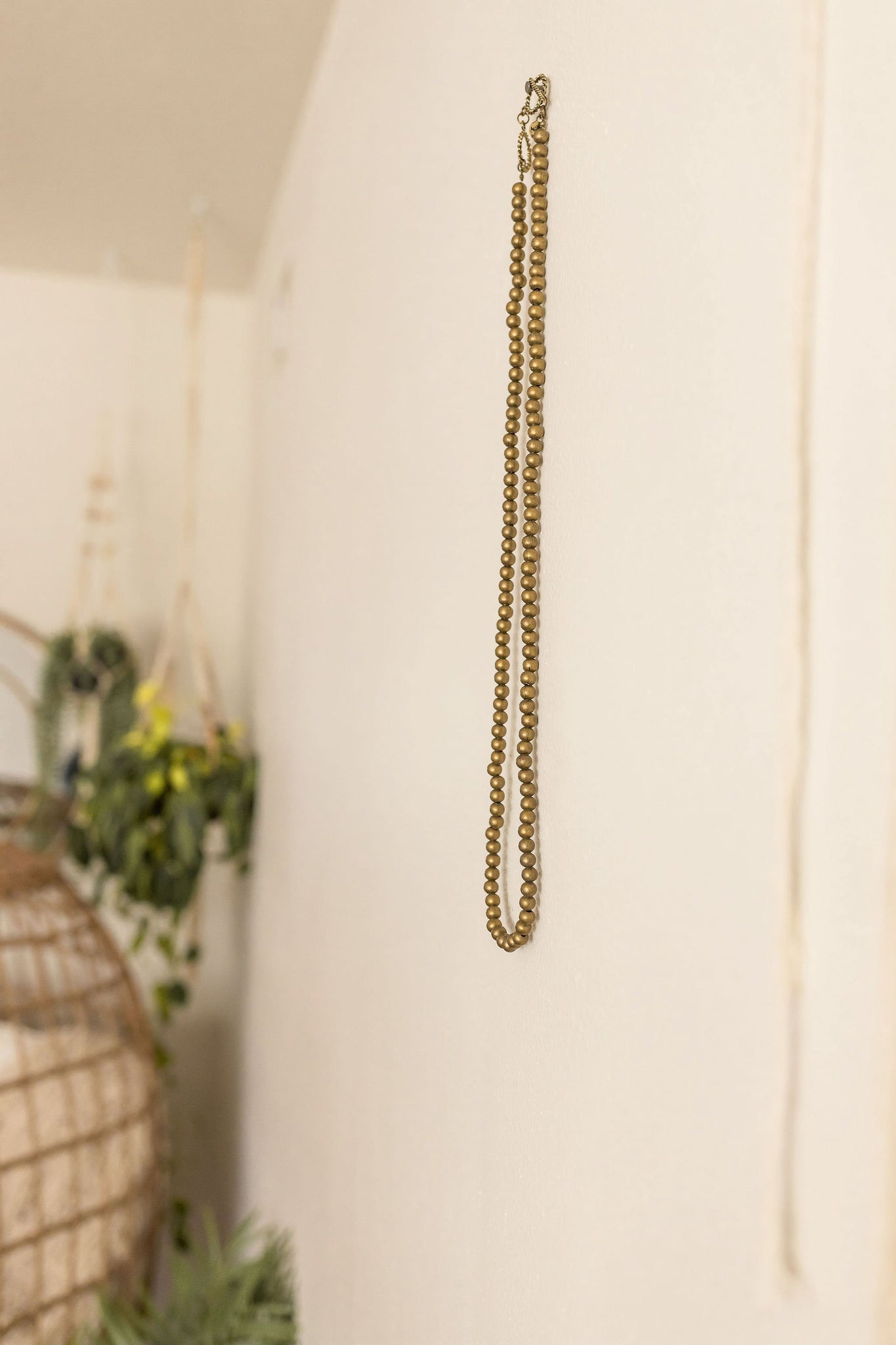 Burnished Gold Long Necklace