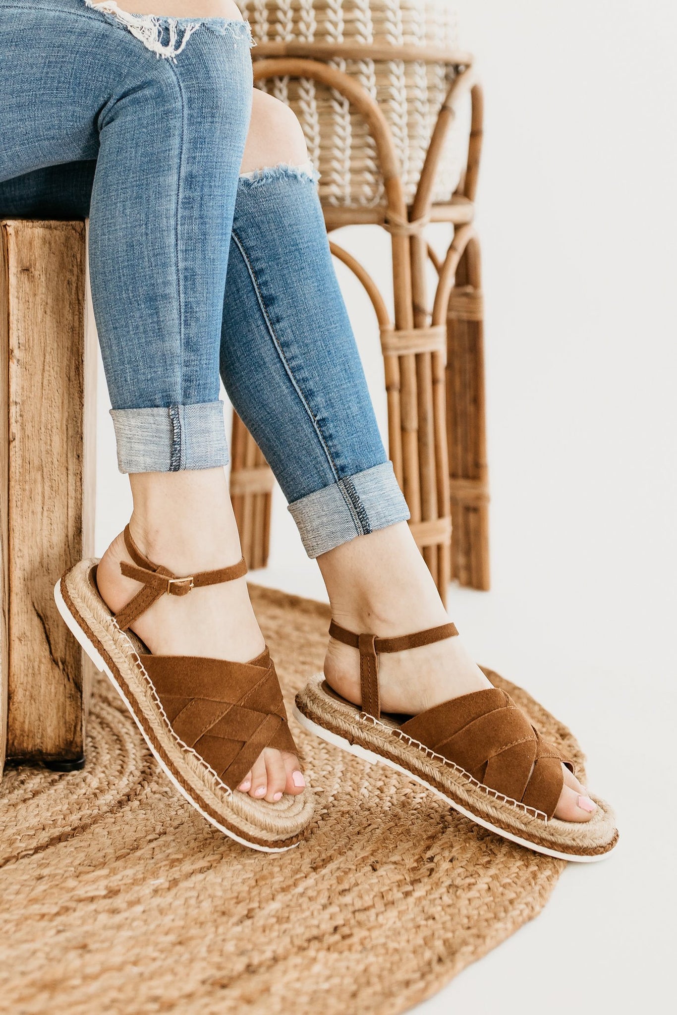 Matisse Nicolette Espadrille Sandal in Saddle