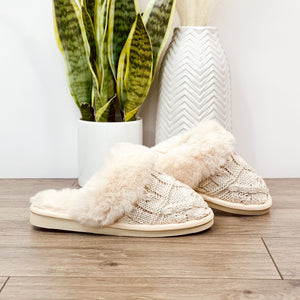 Corkys Purl Slipper in Cream