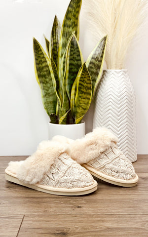 Corkys Purl Slipper in Cream