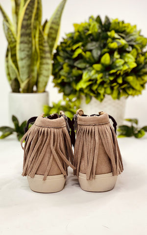 Shu Shop Ruth Fringe Sneaker in Taupe