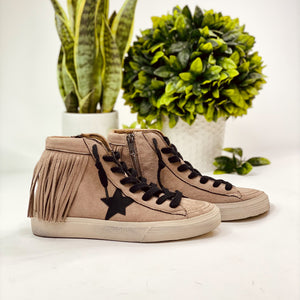 Shu Shop Ruth Fringe Sneaker in Taupe