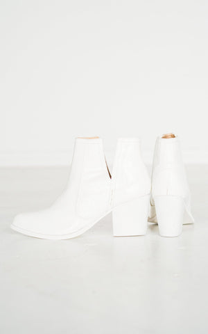 Not Rated Tarim Booties in White Croc