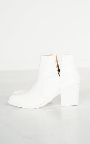 Not Rated Tarim Booties in White Croc