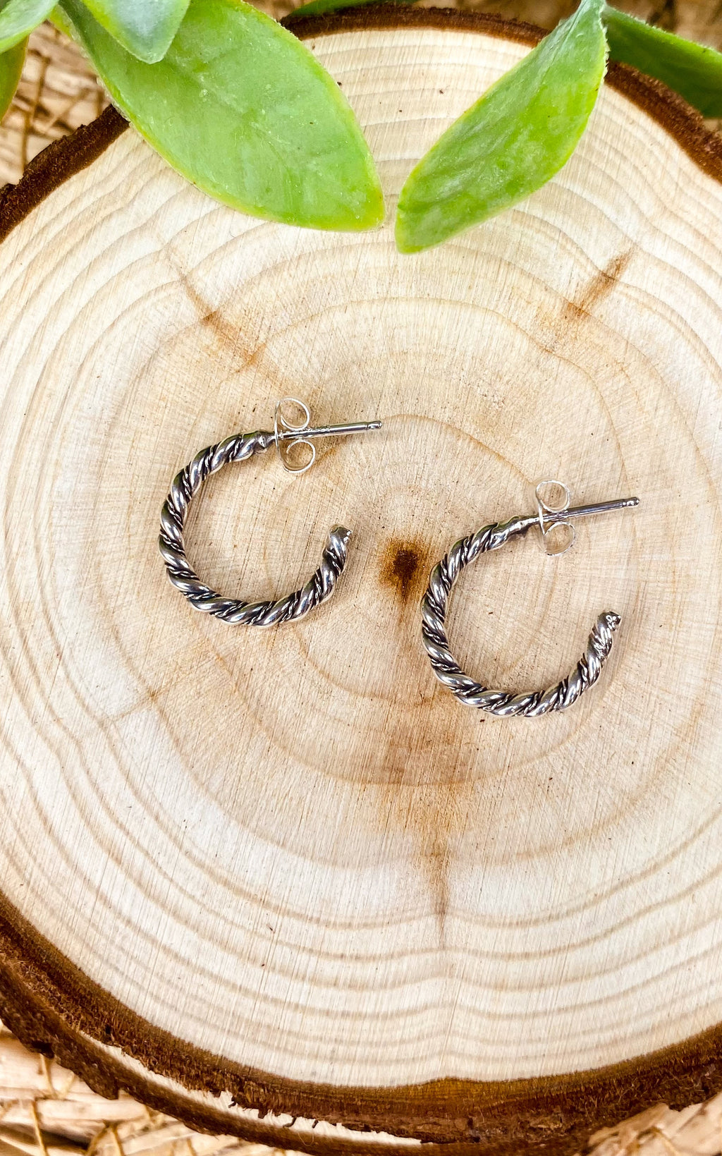 Sterling Silver Braided Hoops