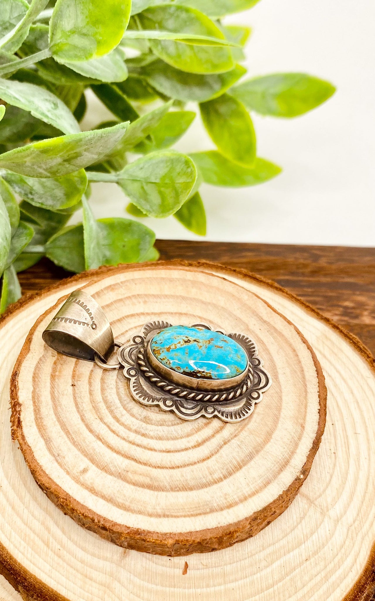 Dave Skeets Turquoise Pendant