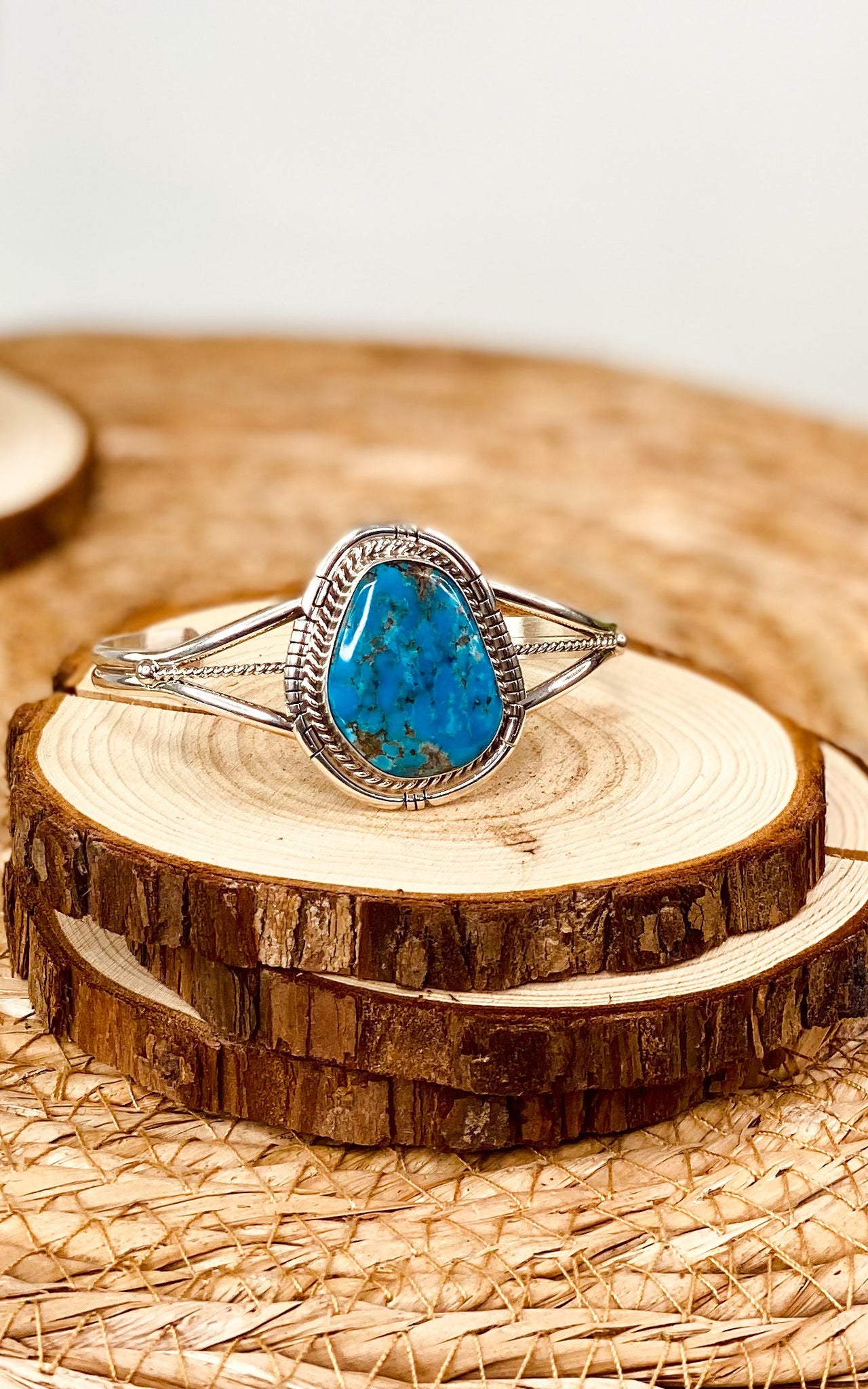 Dave Skeets Kingman Turquoise Cuff