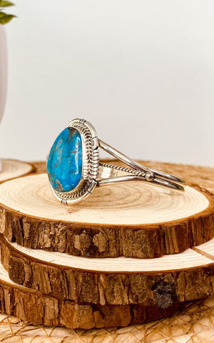 Dave Skeets Kingman Turquoise Cuff