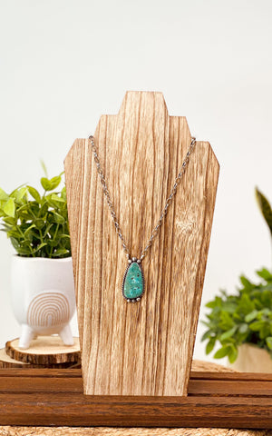 Augustine Largo Kingman Turquoise Teardrop Necklace