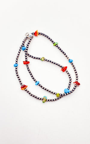 Mason Lee 3mm Multi Stone Necklace