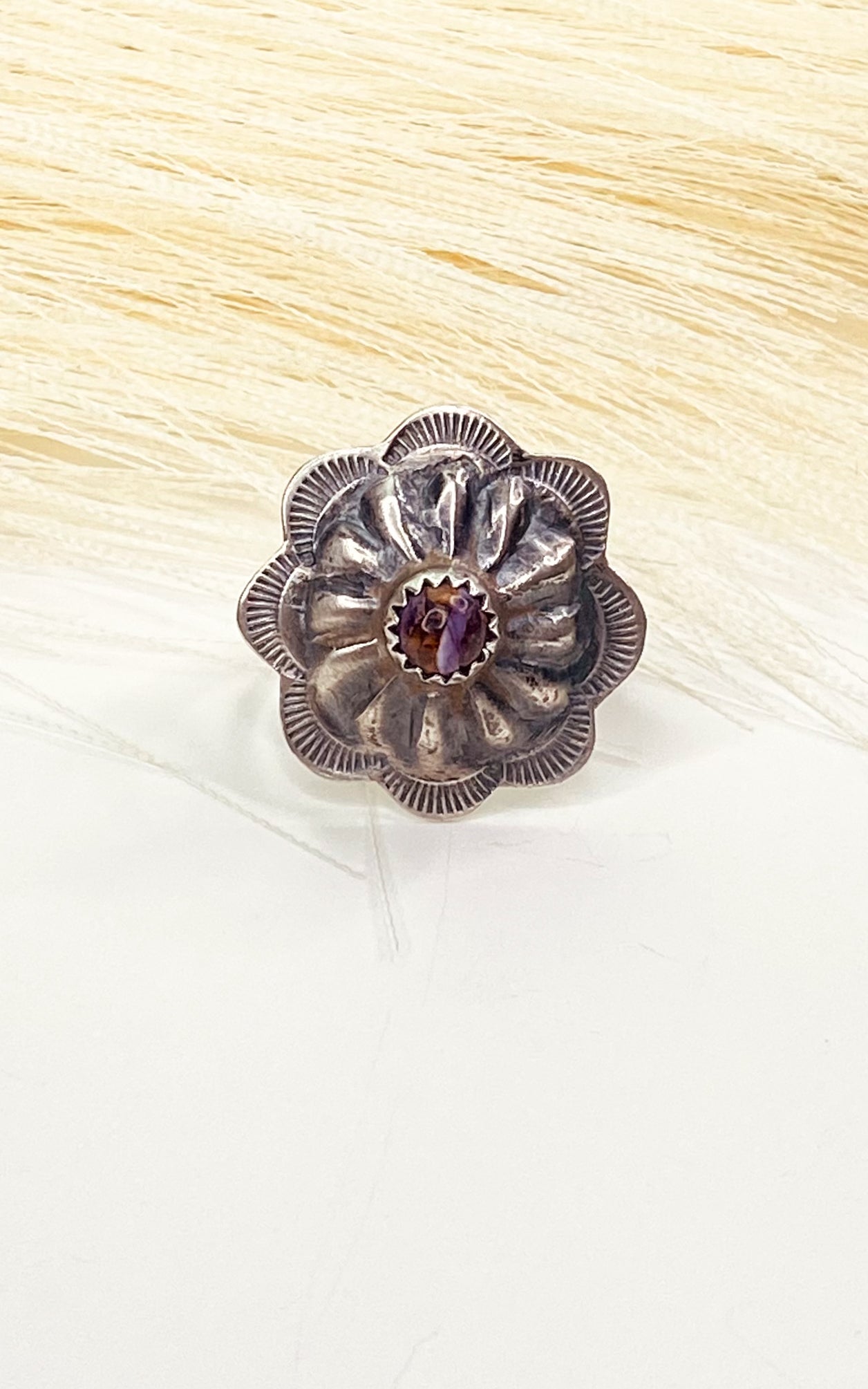 Byron Begay Spiny Oyster Concho Ring