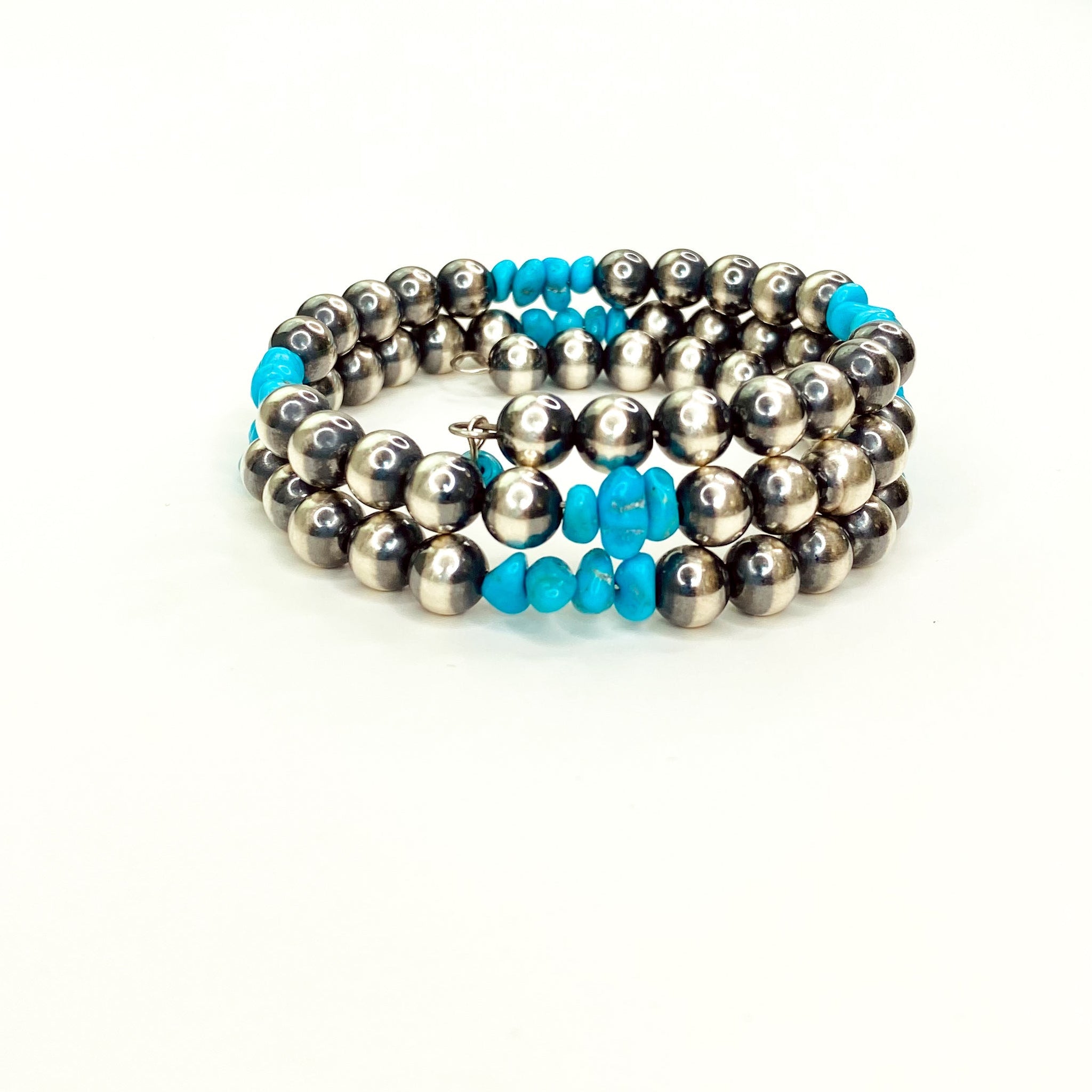 Mason Lee Memory Wire Navajo Pearl Bracelet