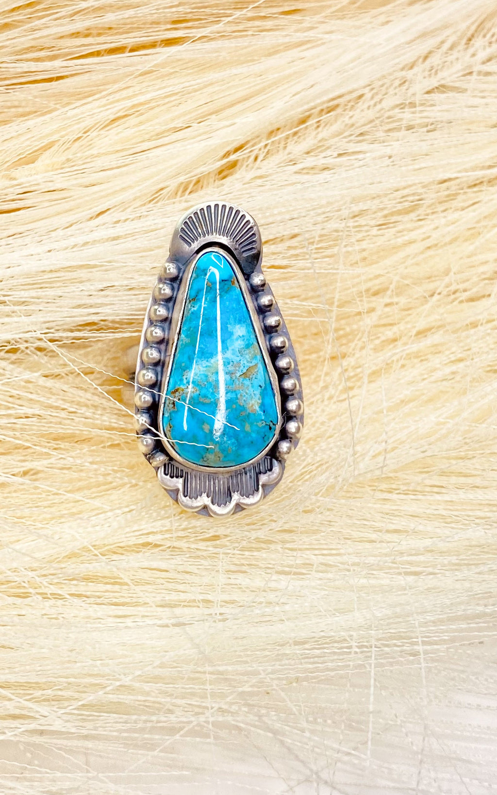 Tonya Yazzie Kingman Turquoise Ring