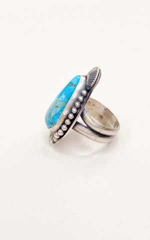 Tonya Yazzie Kingman Turquoise Ring