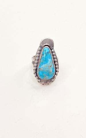 Tonya Yazzie Kingman Turquoise Ring