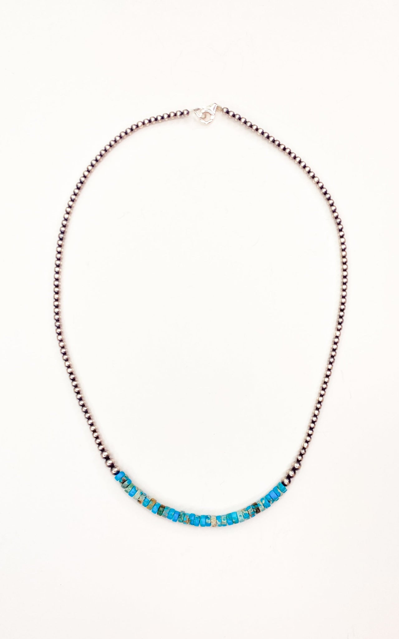 Mason Lee Navajo Pearl Necklace with Turquoise Accent