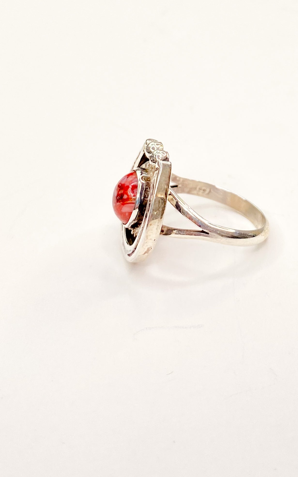 Jimson Belin Apple Coral Horseshoe Ring