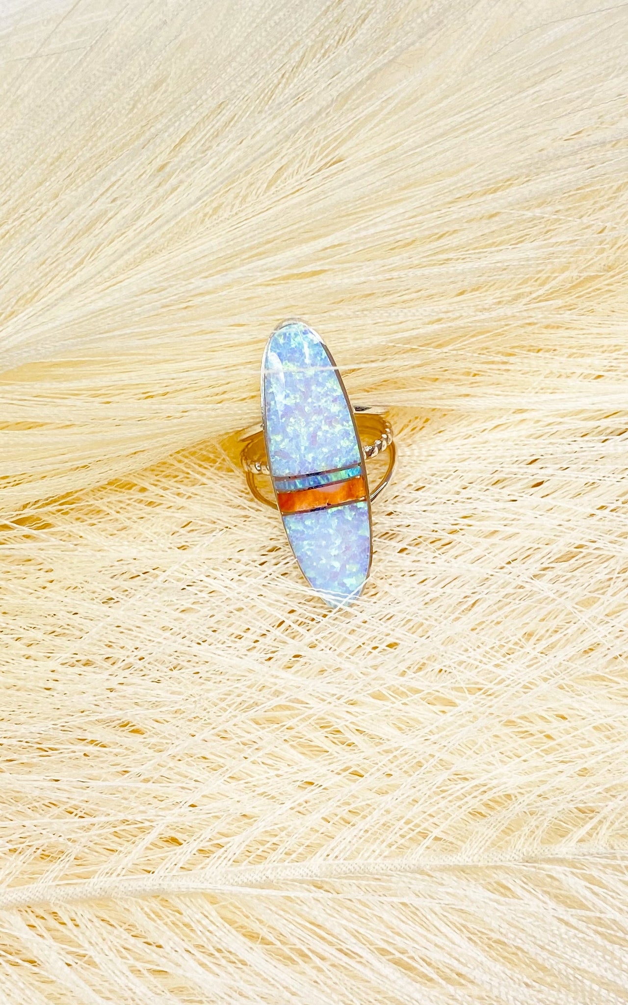 Harold Smith Opal and Spiny Oyster Ring